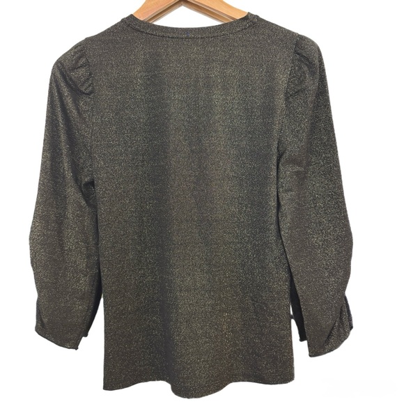 Kate Spade New York Metallic Jersey 3/4 Sleeve Top | Size M | Like New - Picture 5 of 6